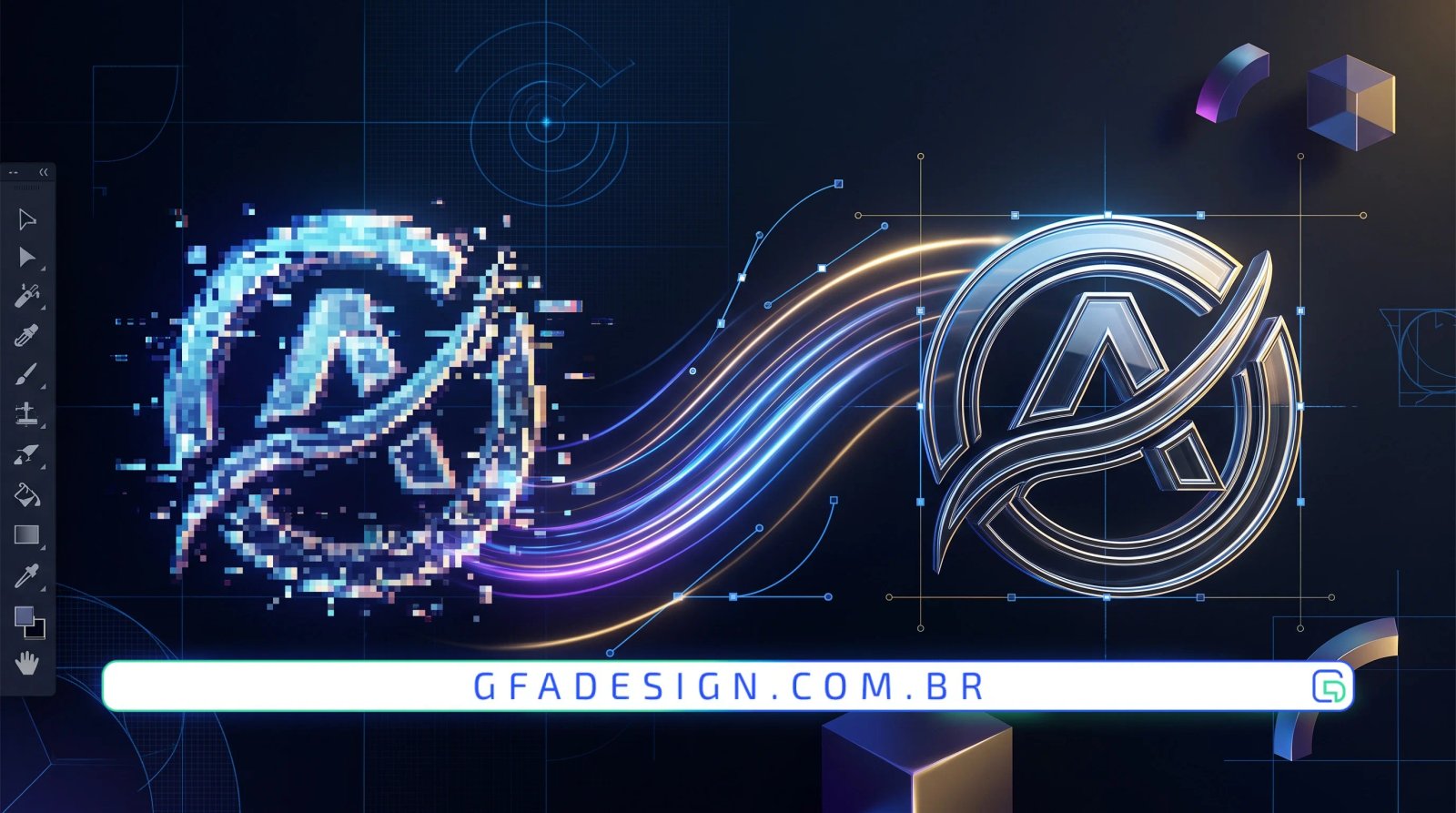 Criou um logo com IA? Faça a vetorização profissional